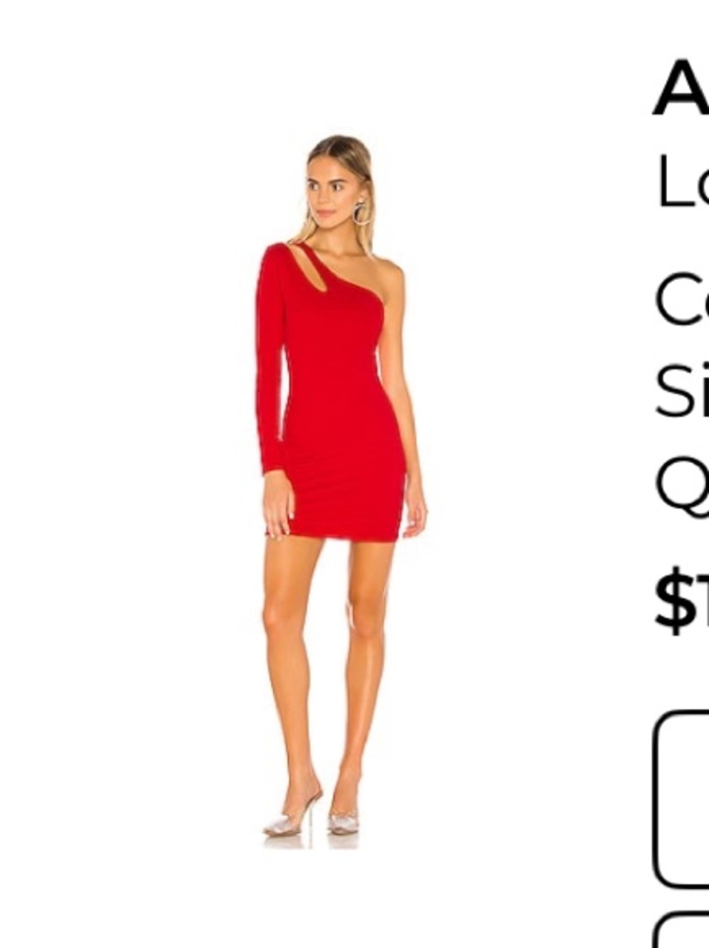 Lovers + Friends One-Shoulder Mini Dress in Red